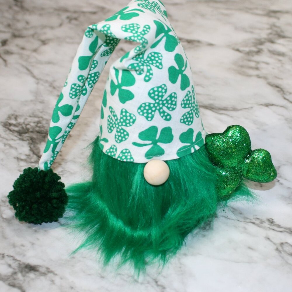 HAND CRAFTED Gnome St. Patrick's Day Shamrock Air Freshener Cover Spring Green